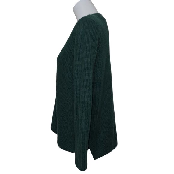 J. McLaughlin XS Cashmere Wool Blend V Neck Long Sleeve Knit Green Sweater EUC - Picture 3 of 9